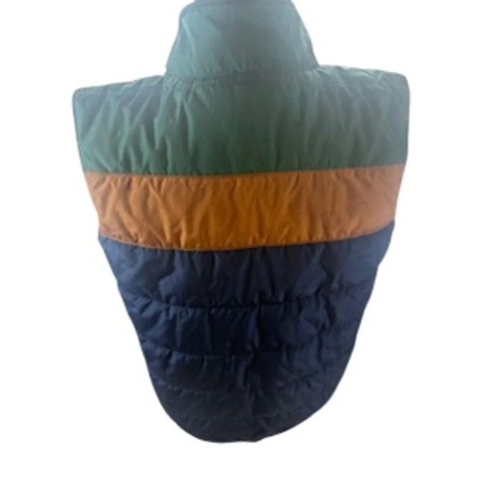 Carters Boys Puffer Vest Sherpa Lined Colorblock Green Brown Navy Size‎ 14/14A